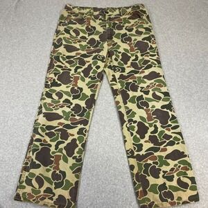 Vintage Walls Camo Pants Mens 36 Green Outdoors Lightweight USA